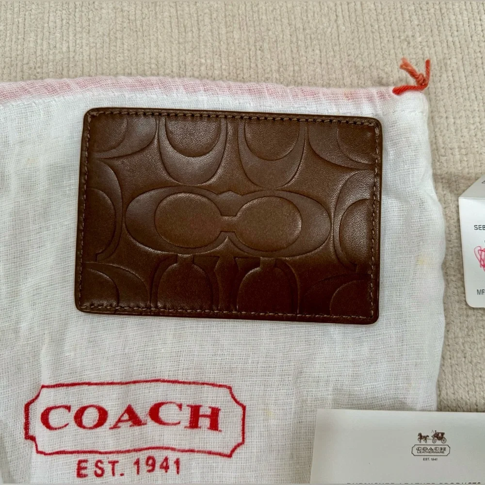 Brown Leather Card Holder - Picture 3 of 3